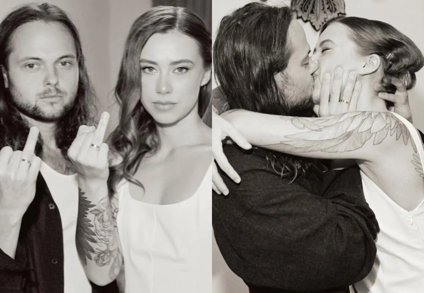 "Паники у нас нет". Муж Александры Митрошиной опубликовал их свадебные фото и впервые прокомментировал её арест